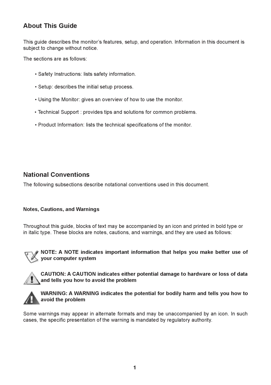 Lenovo D1960 manual About This Guide, National Conventions 