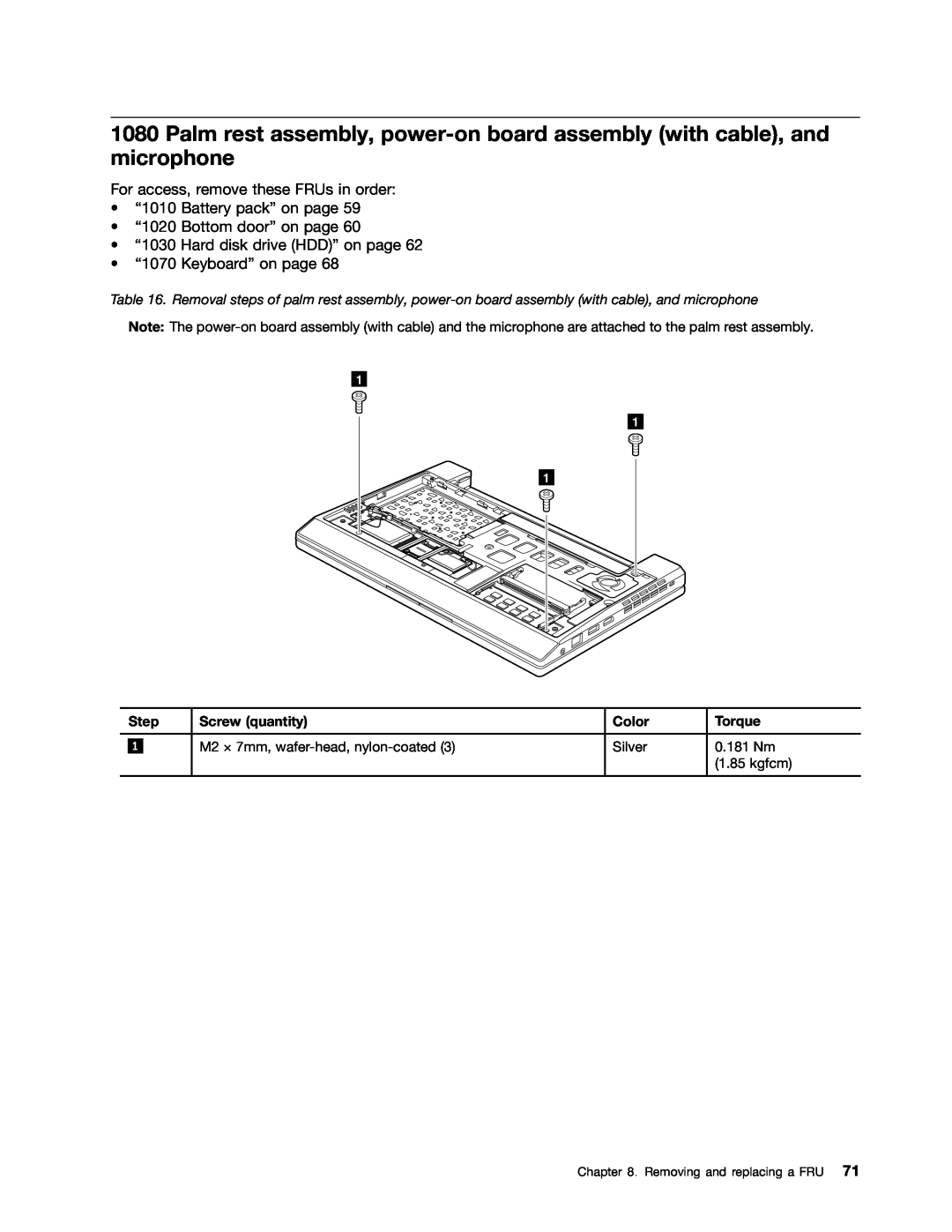 Lenovo E10 manual Removing and replacing a FRU 
