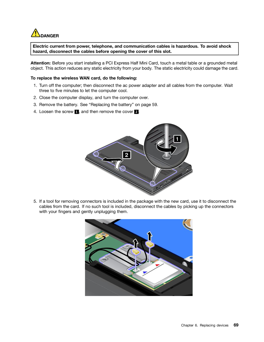 Lenovo E135, E130 manual Replacing devices 