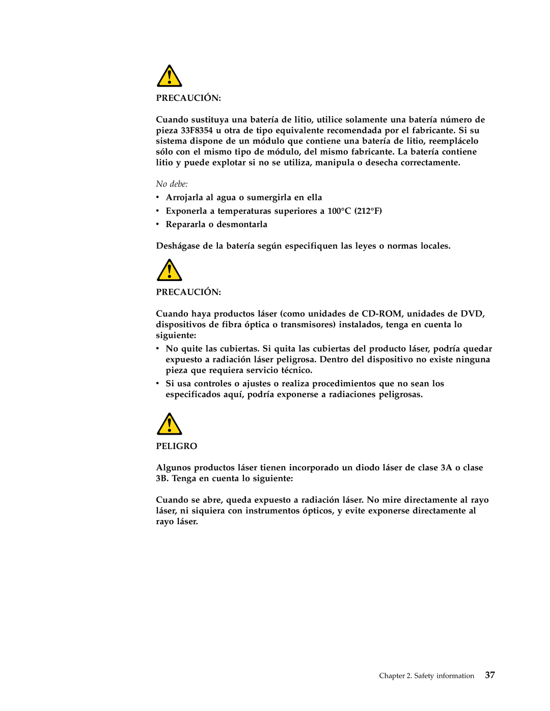 Lenovo E200 manual Precaución 