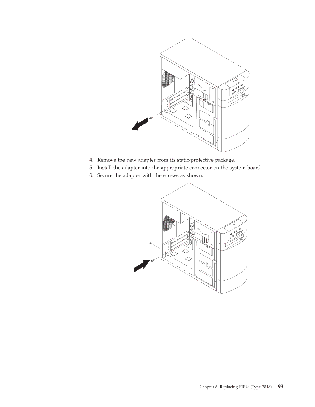 Lenovo E200 manual Replacing FRUs Type 7848 