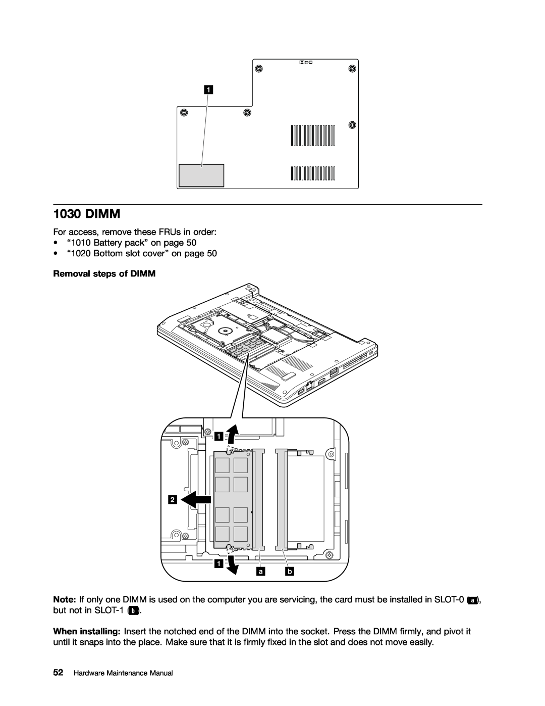 Lenovo E30, E31, EDGE 13 manual Dimm, Removal steps of DIMM 