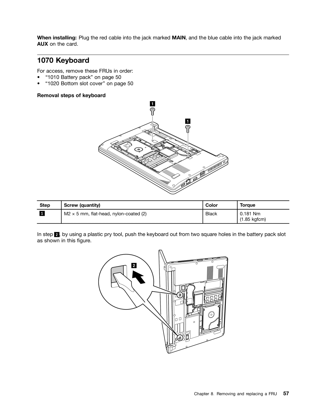 Lenovo E31, E30, EDGE 13 manual Keyboard, Removal steps of keyboard 