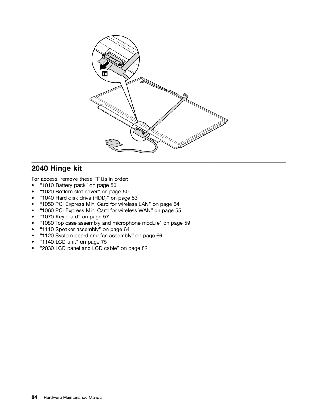 Lenovo E31, E30, EDGE 13 manual Hinge kit 