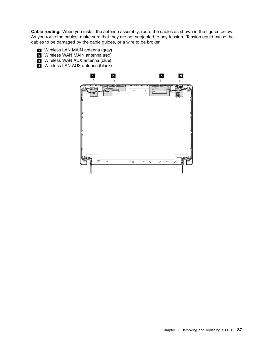 Lenovo E31, E30, EDGE 13 manual Wireless LAN AUX antenna black 