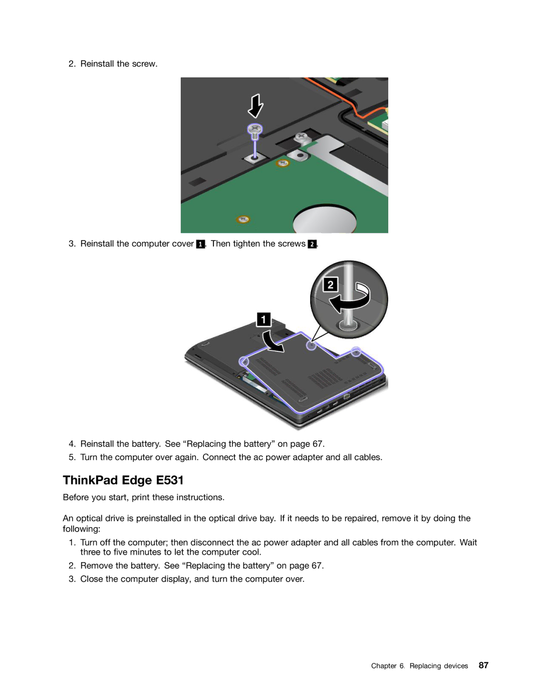 Lenovo E431 manual ThinkPad Edge E531 