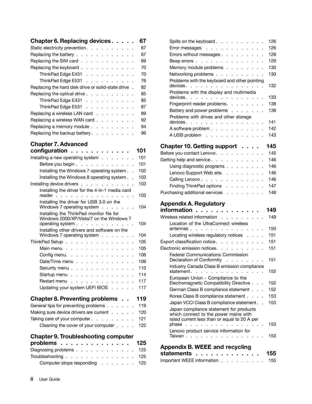 Lenovo E431, E531 manual Replacing devices 