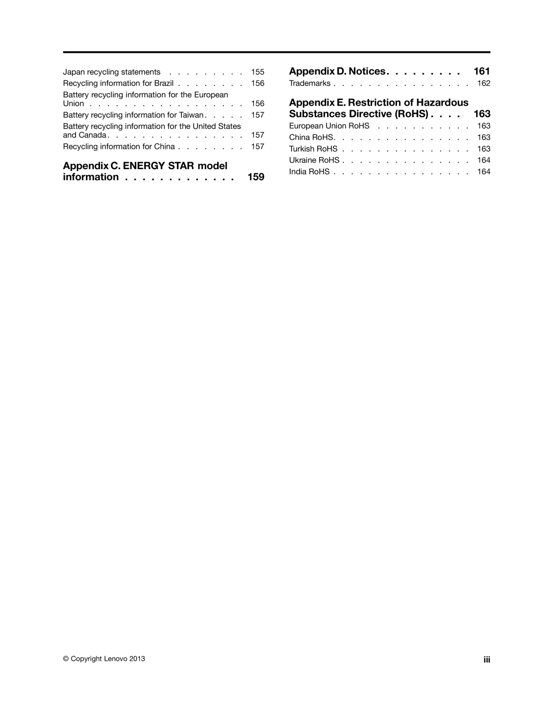 Lenovo E531, E431 manual Iii 