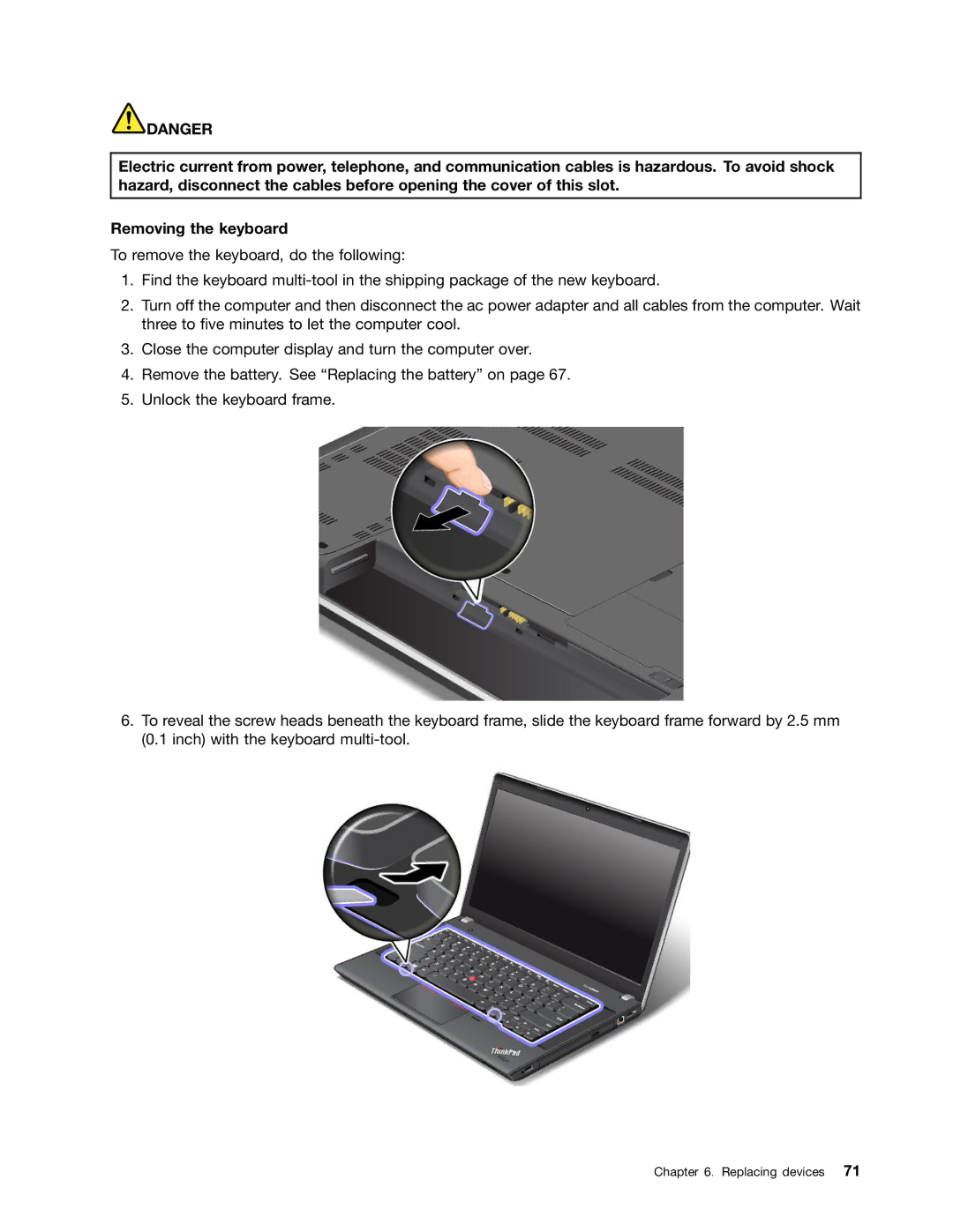 Lenovo E531, E431 manual Replacing devices 