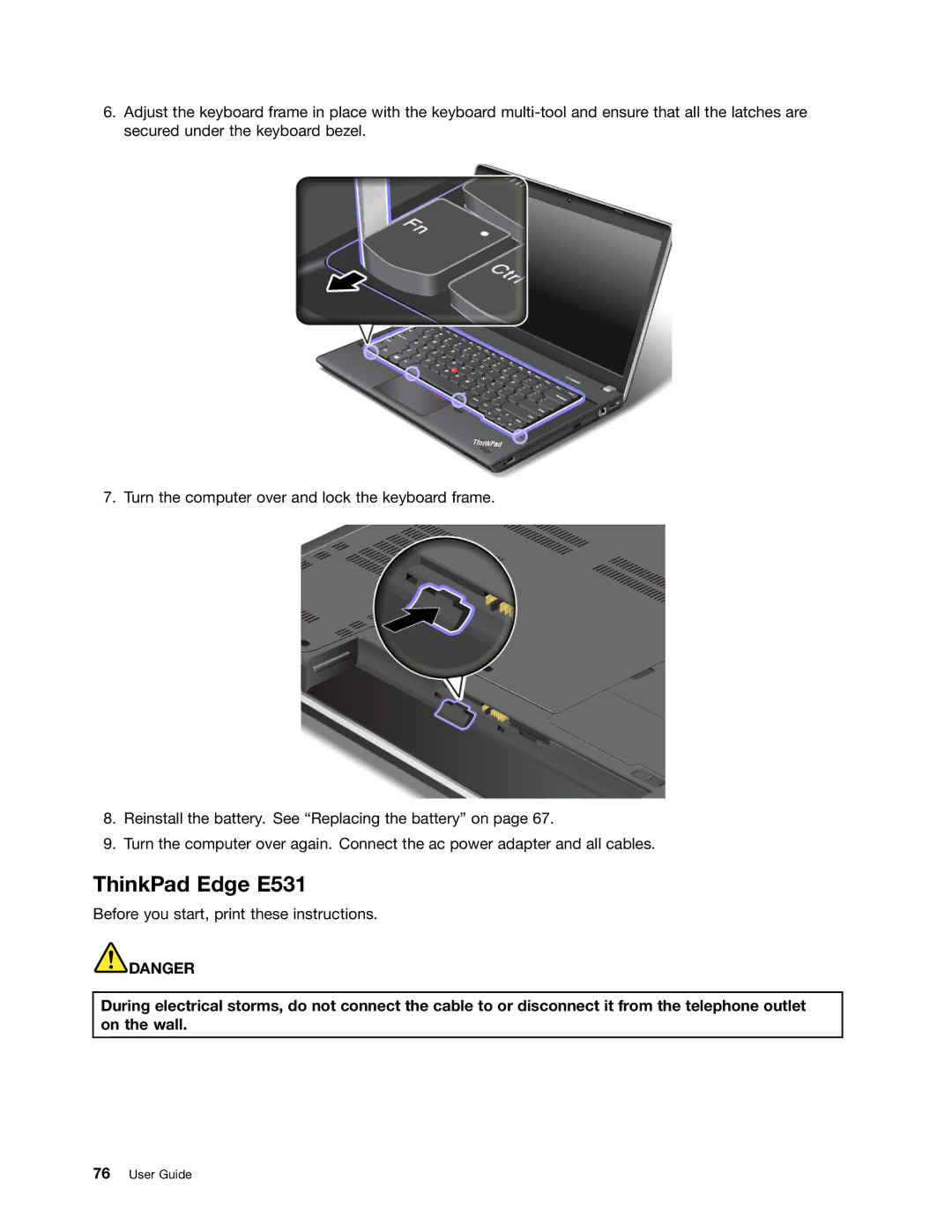 Lenovo E431 manual ThinkPad Edge E531 