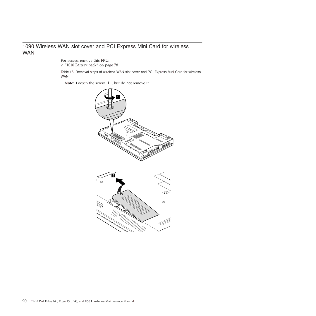 Lenovo E50, E40 manual Wan 