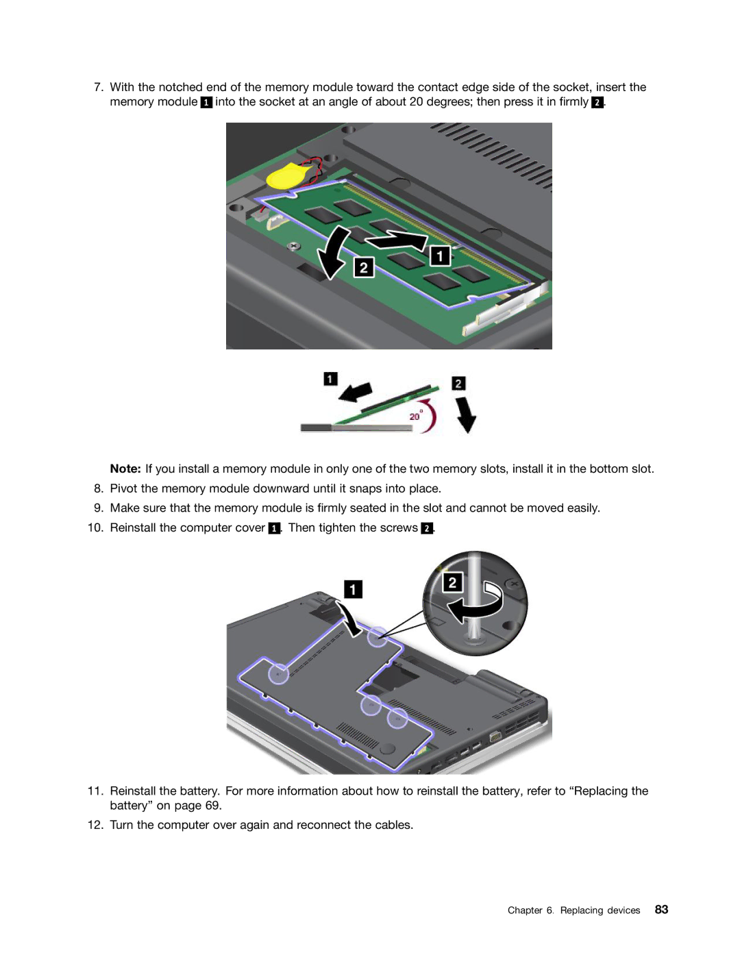 Lenovo E425, E525 manual Replacing devices 