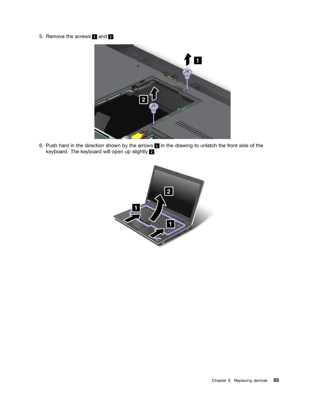 Lenovo E425, E525 manual Replacing devices 