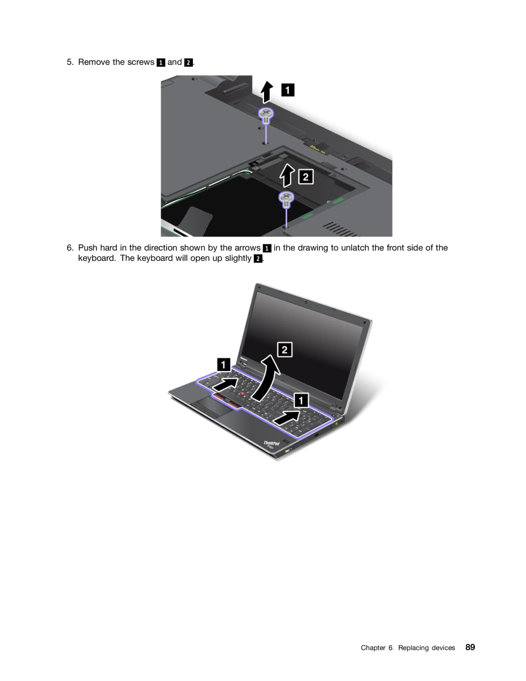 Lenovo E425, E525 manual Replacing devices 