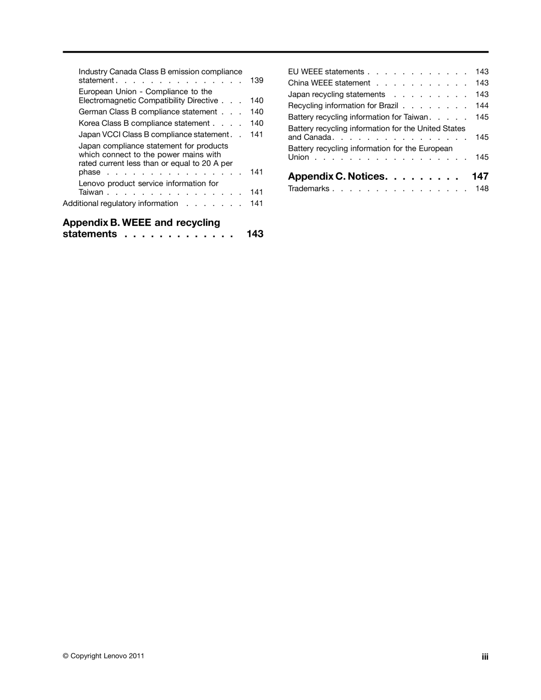 Lenovo E425, E525 manual Appendix C. Notices 