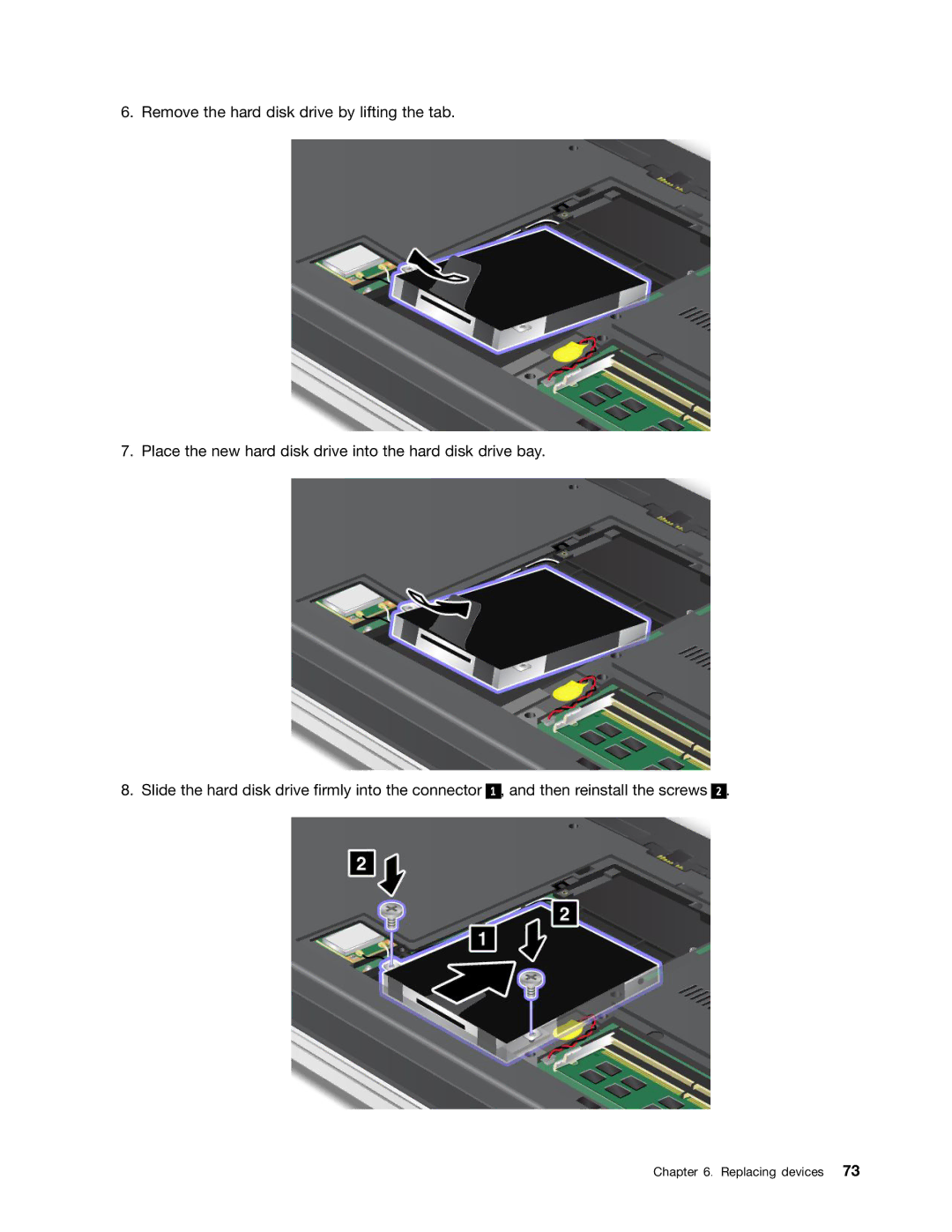 Lenovo E425, E525 manual Replacing devices 