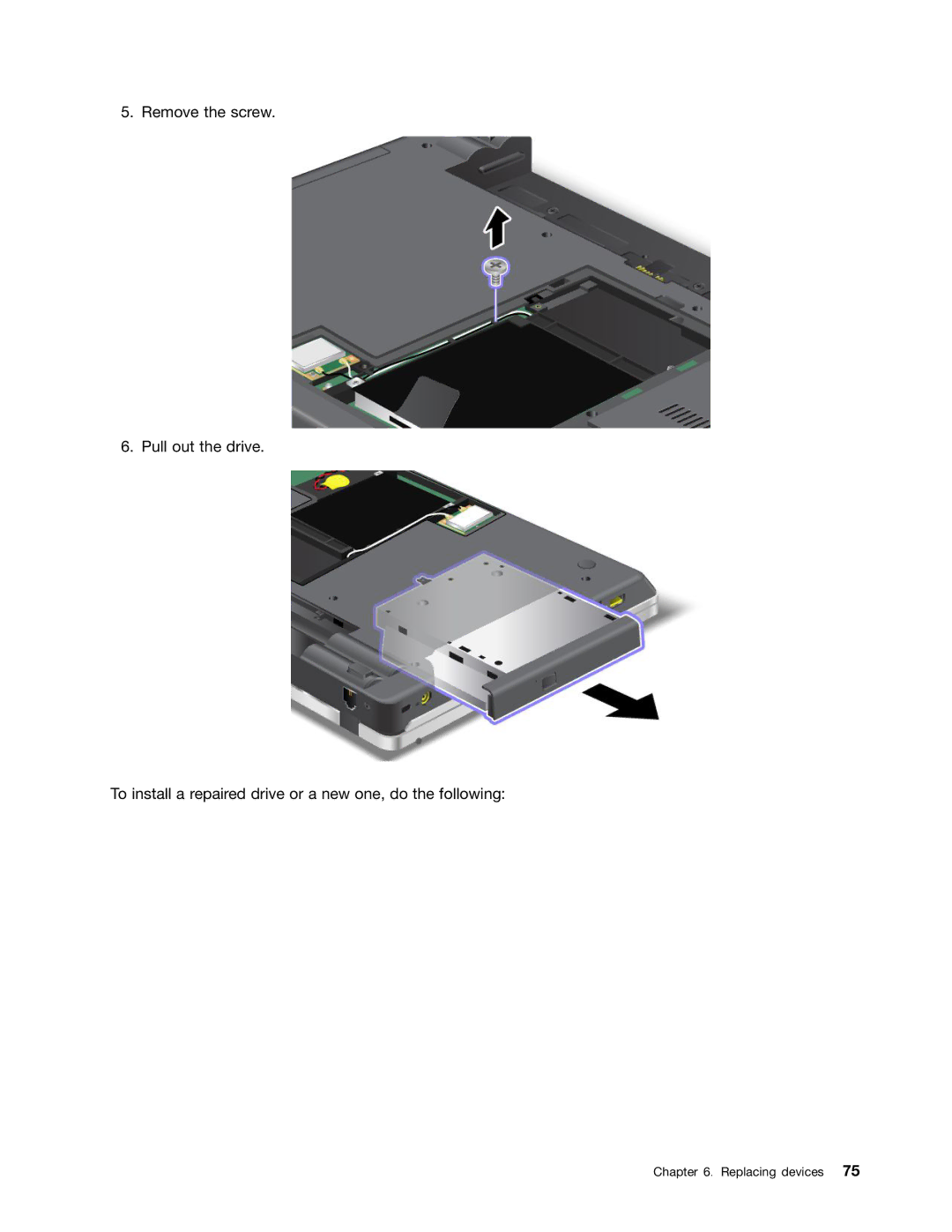 Lenovo E425, E525 manual Replacing devices 