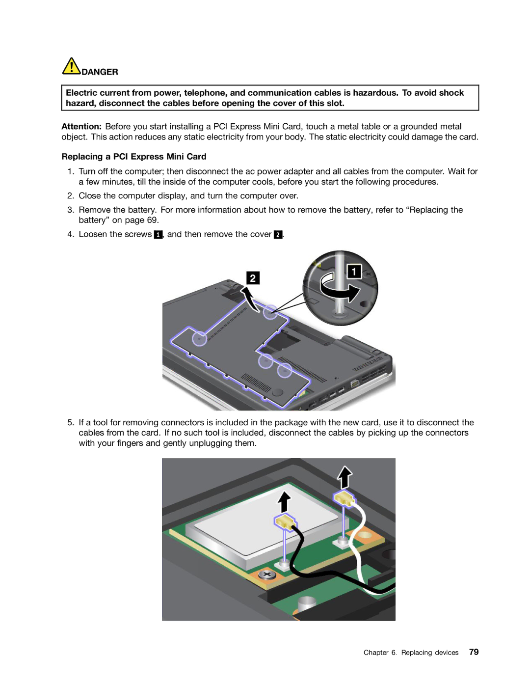 Lenovo E425, E525 manual Replacing devices 