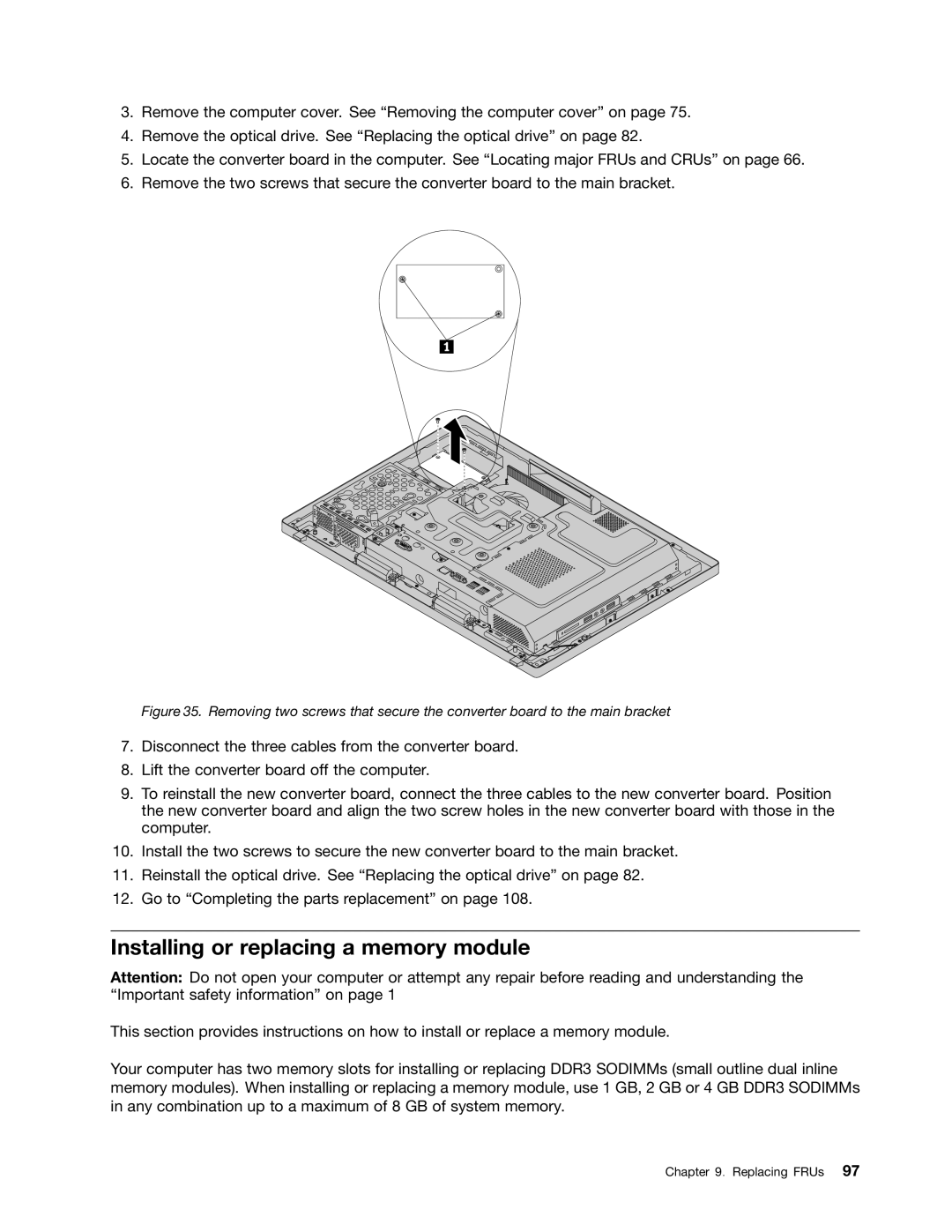 Lenovo 10BL, E73Z manual Installing or replacing a memory module 