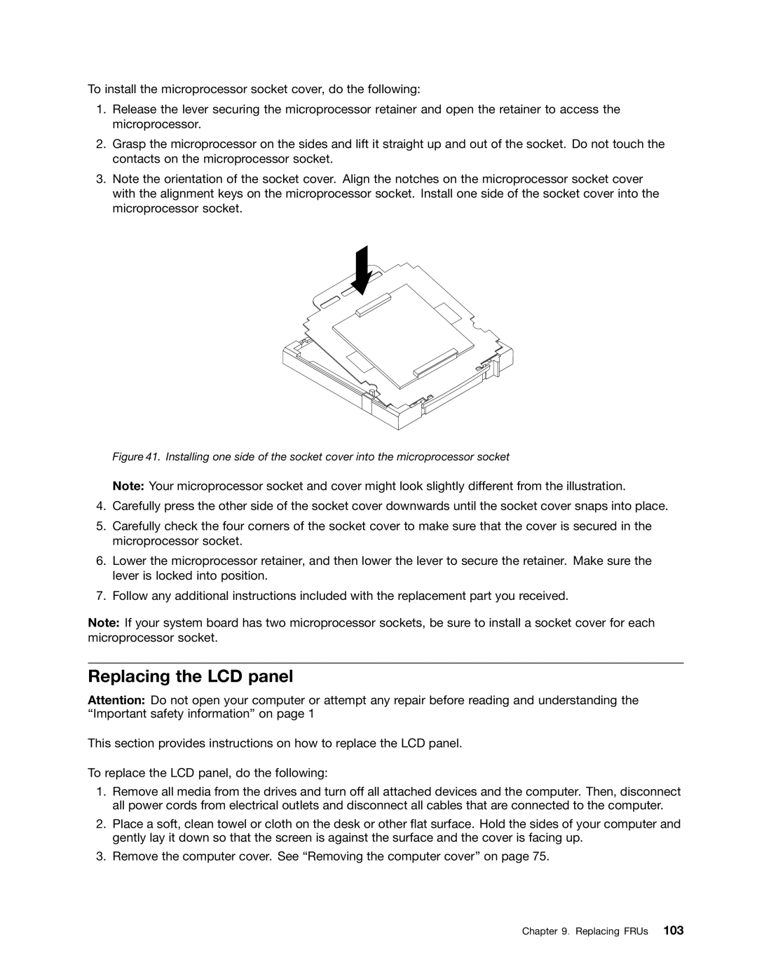 Lenovo 10BL, E73Z manual Replacing the LCD panel 