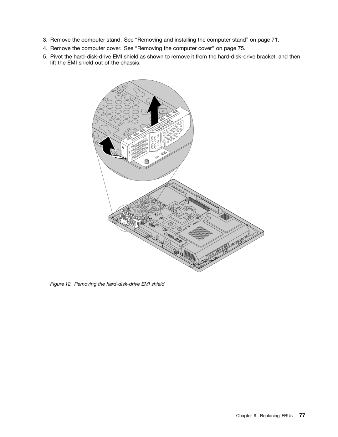 Lenovo 10BL, E73Z manual Removing the hard-disk-drive EMI shield 