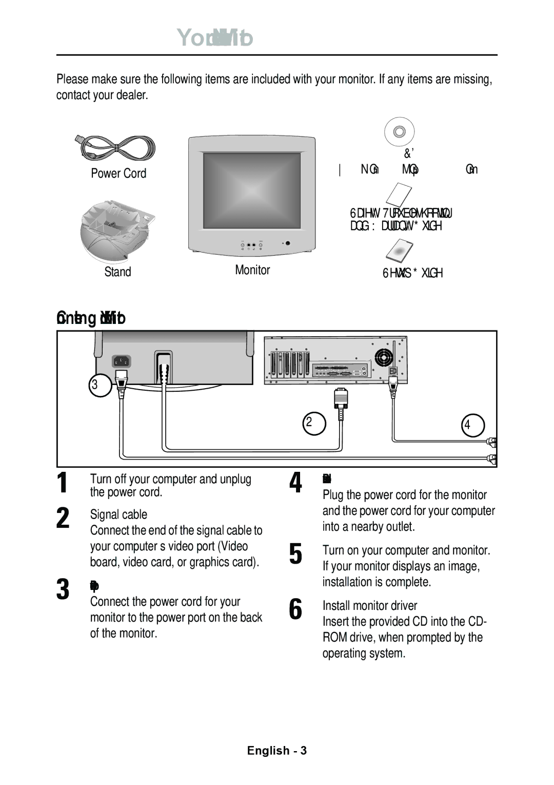 Lenovo E74 manual Your New Monitor, Connecting Your Monitor 