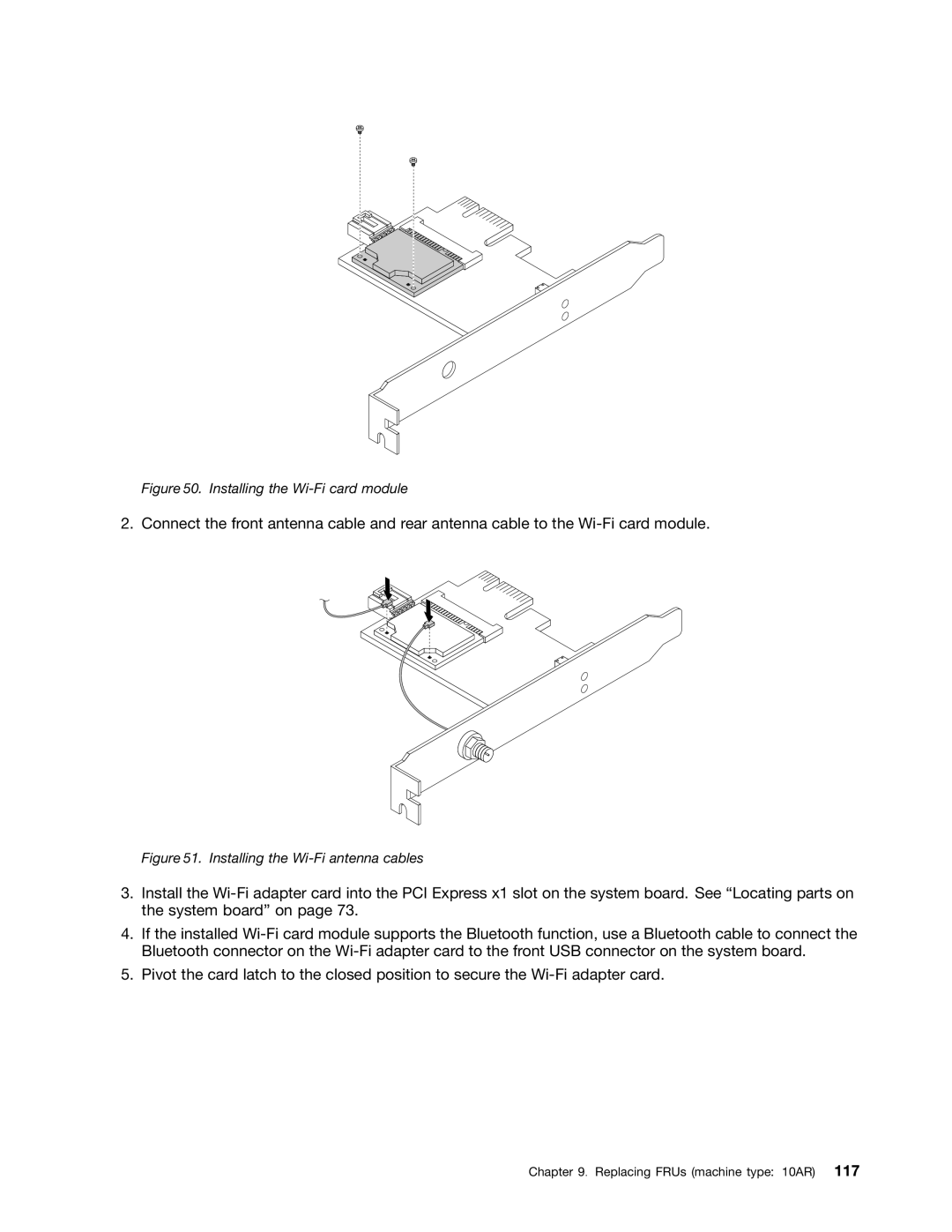 Lenovo E93 manual Installing the Wi-Fi card module 