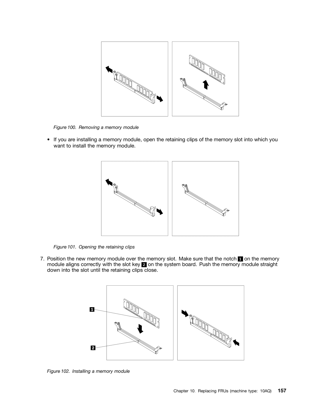 Lenovo E93 manual Removing a memory module 