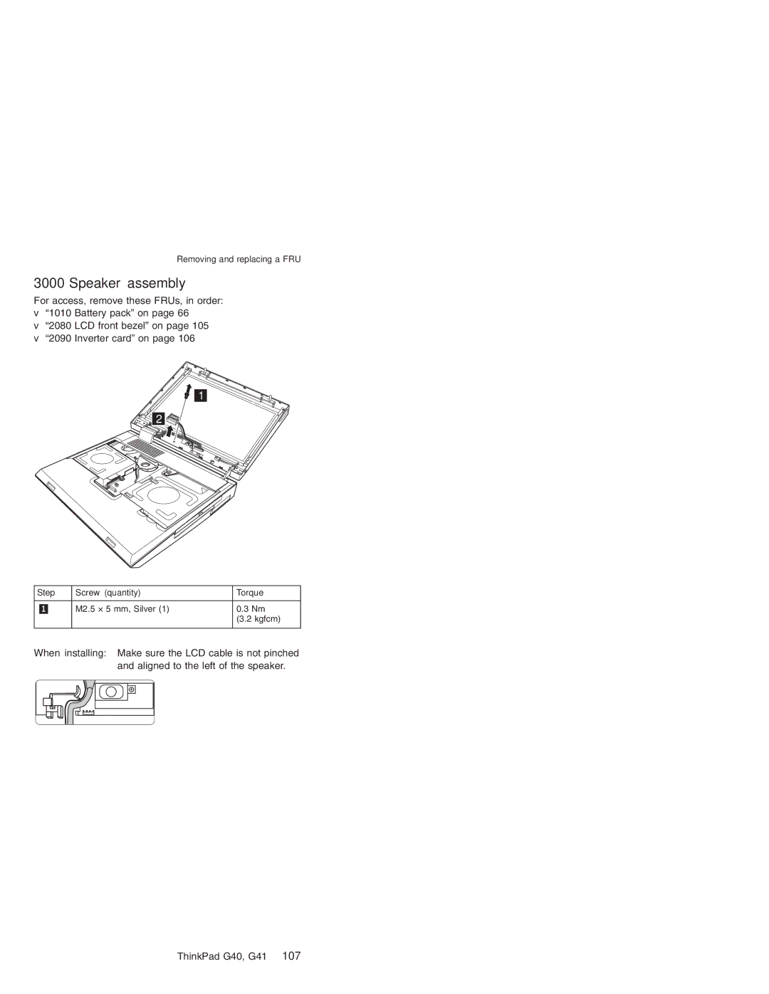 Lenovo G41 manual Speaker assembly 