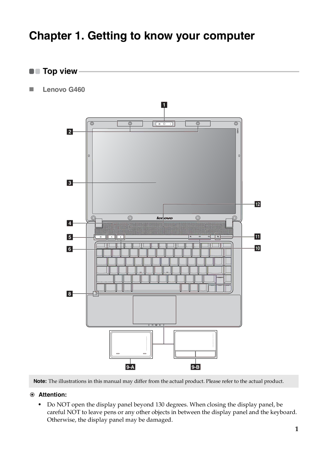 Lenovo manual Getting to know your computer, „ Lenovo G460 