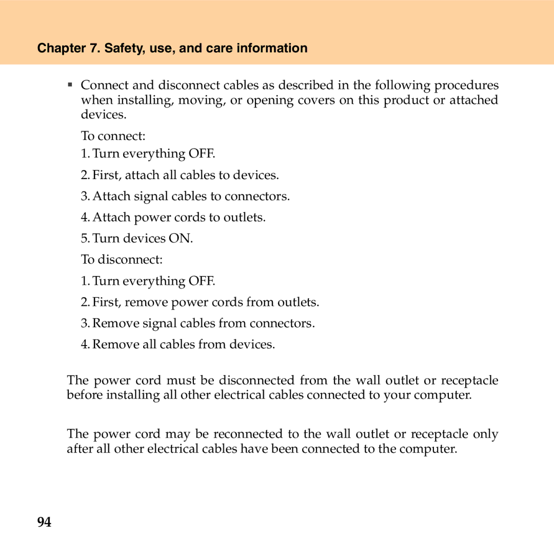 Lenovo G530 manual Safety, use, and care information 