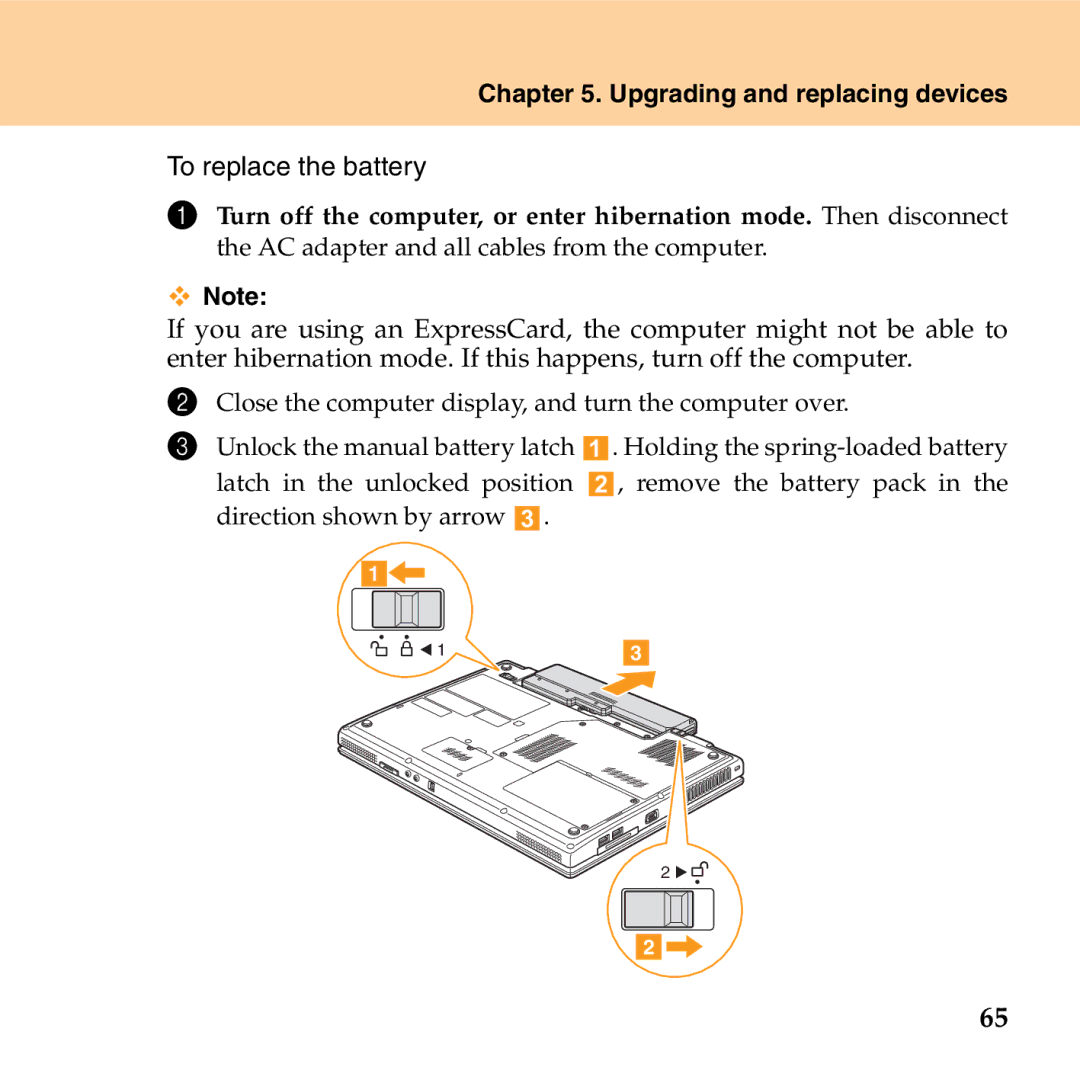 Lenovo G530 manual Upgrading and replacing devices 