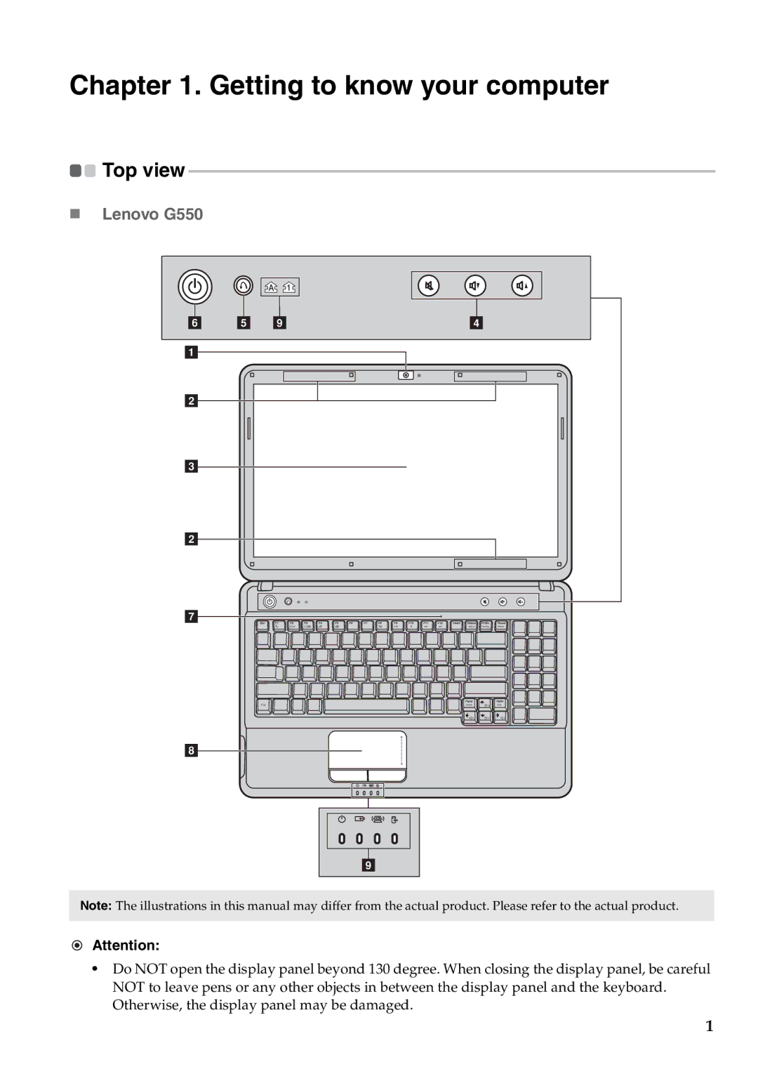 Lenovo 2958XFU manual Getting to know your computer, „ Lenovo G550 