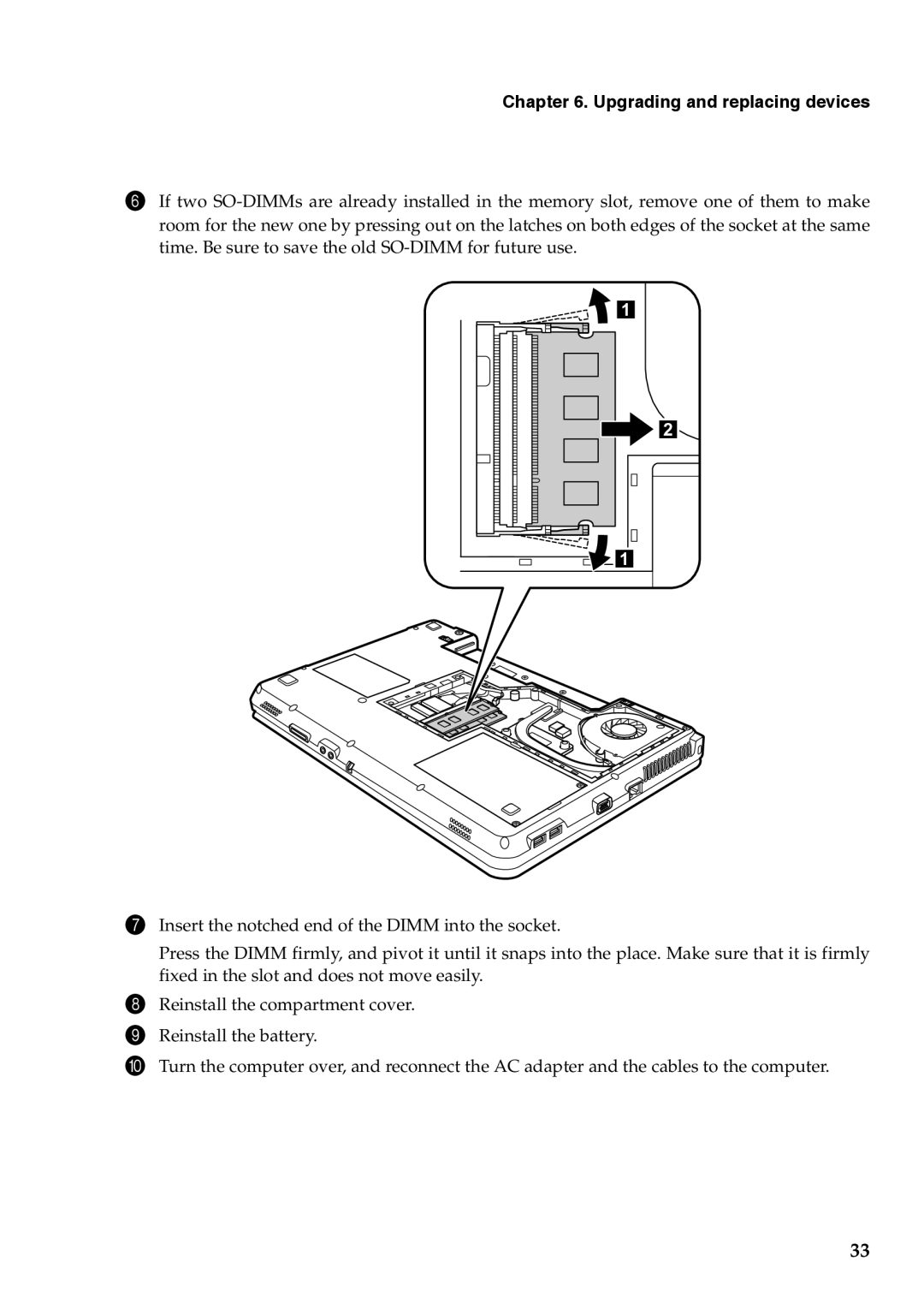 Lenovo G455, G555 manual Upgrading and replacing devices 