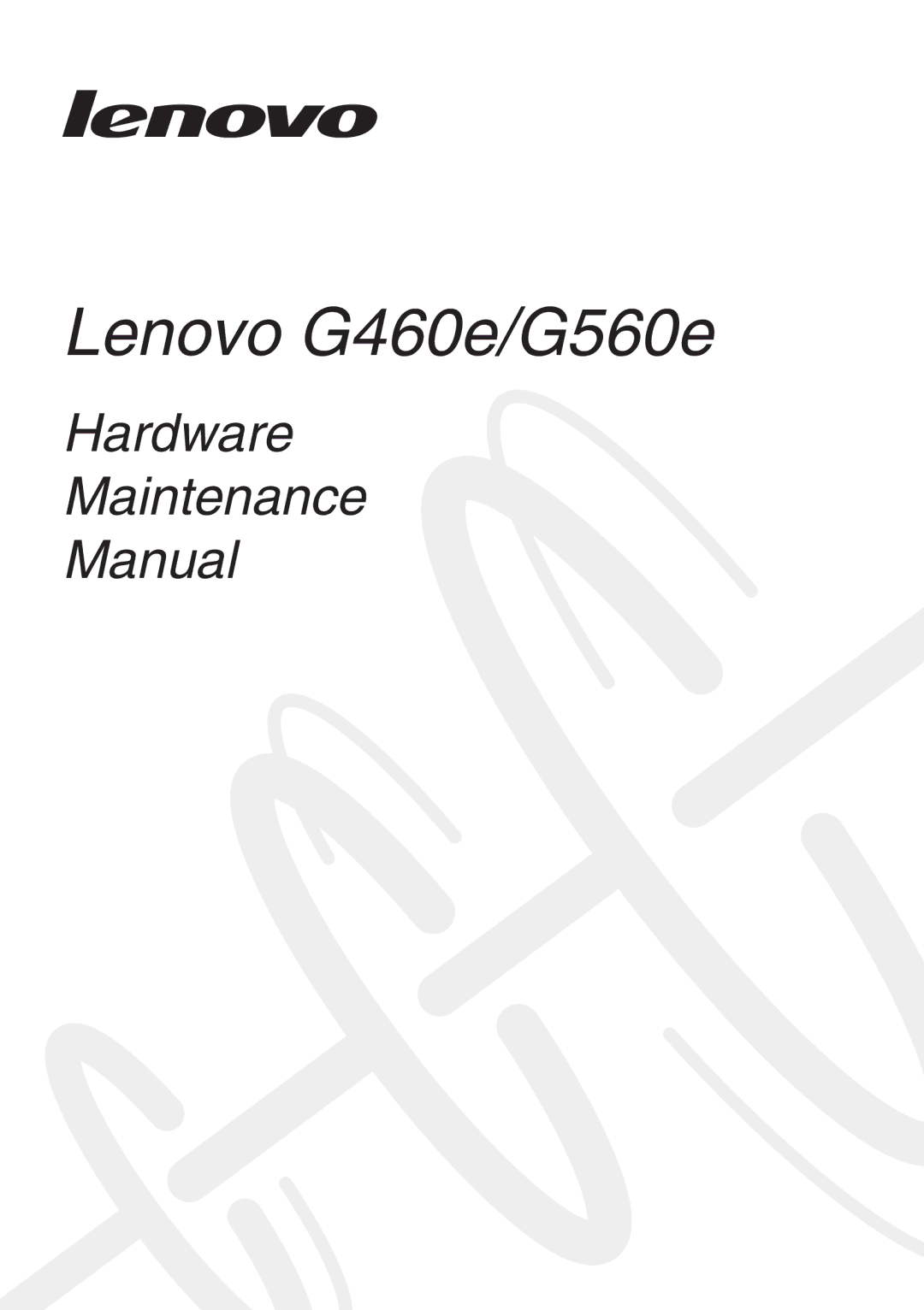 Lenovo G460E, G560E manual Lenovo G460e/G560e 