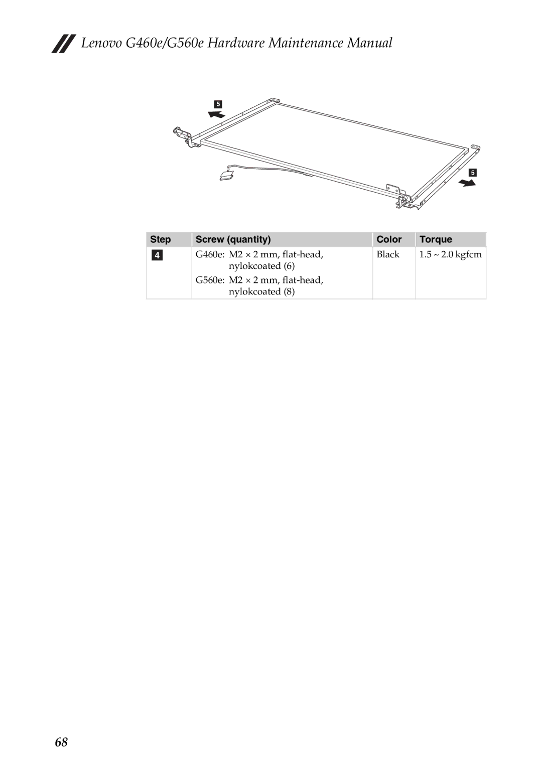 Lenovo G560E, G460E manual Lenovo G460e/G560e Hardware Maintenance Manual 