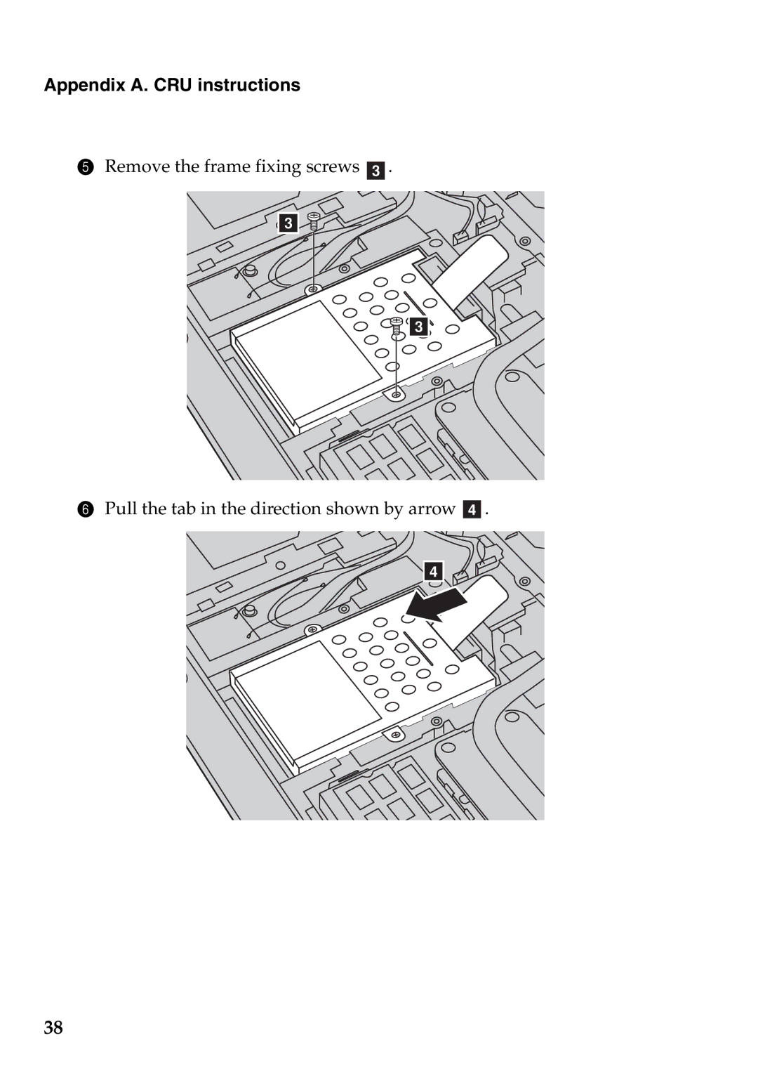 Lenovo G565, G465 manual Appendix A. CRU instructions 