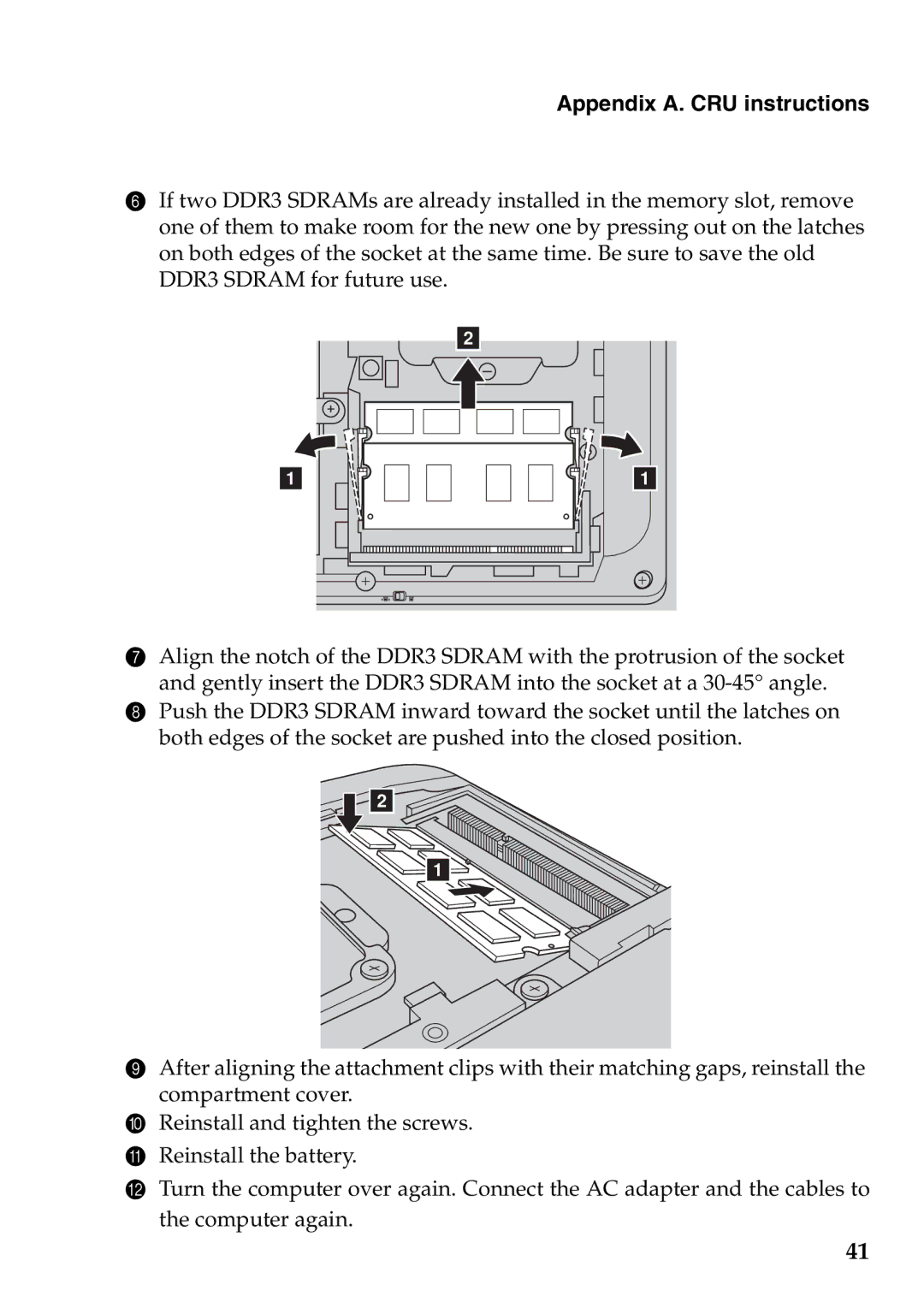 Lenovo G465, G565 manual Appendix A. CRU instructions 