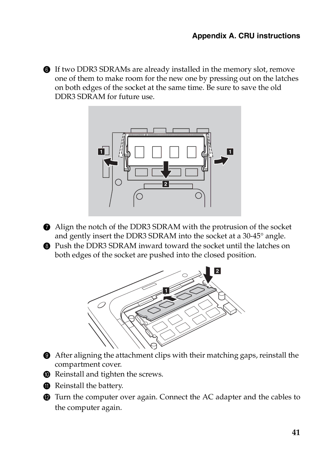 Lenovo G770 manual Appendix A. CRU instructions 