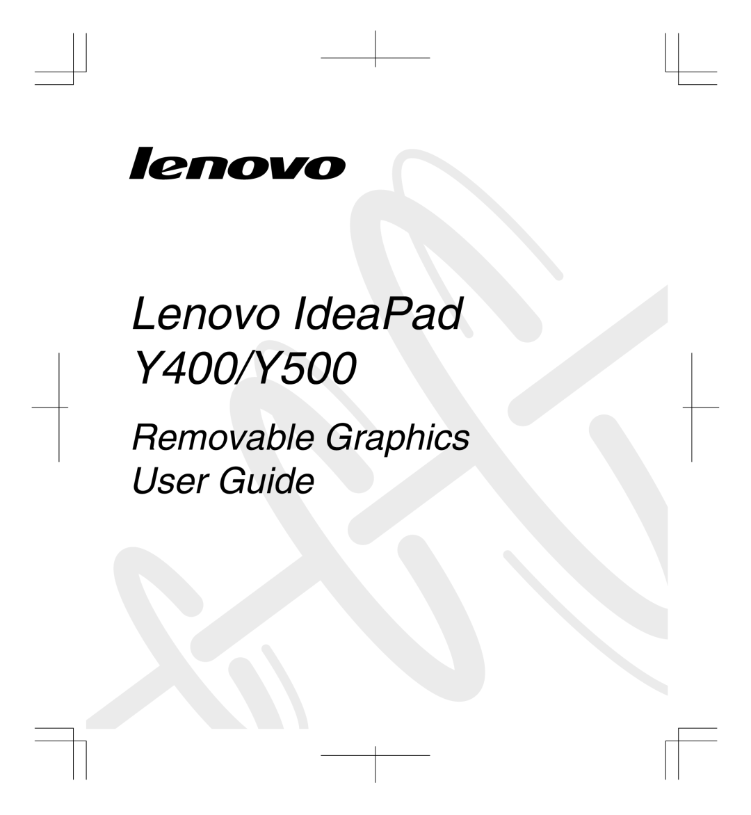 Lenovo 0C22230, Gn35 manual Lenovo IdeaPad Y400/Y500 