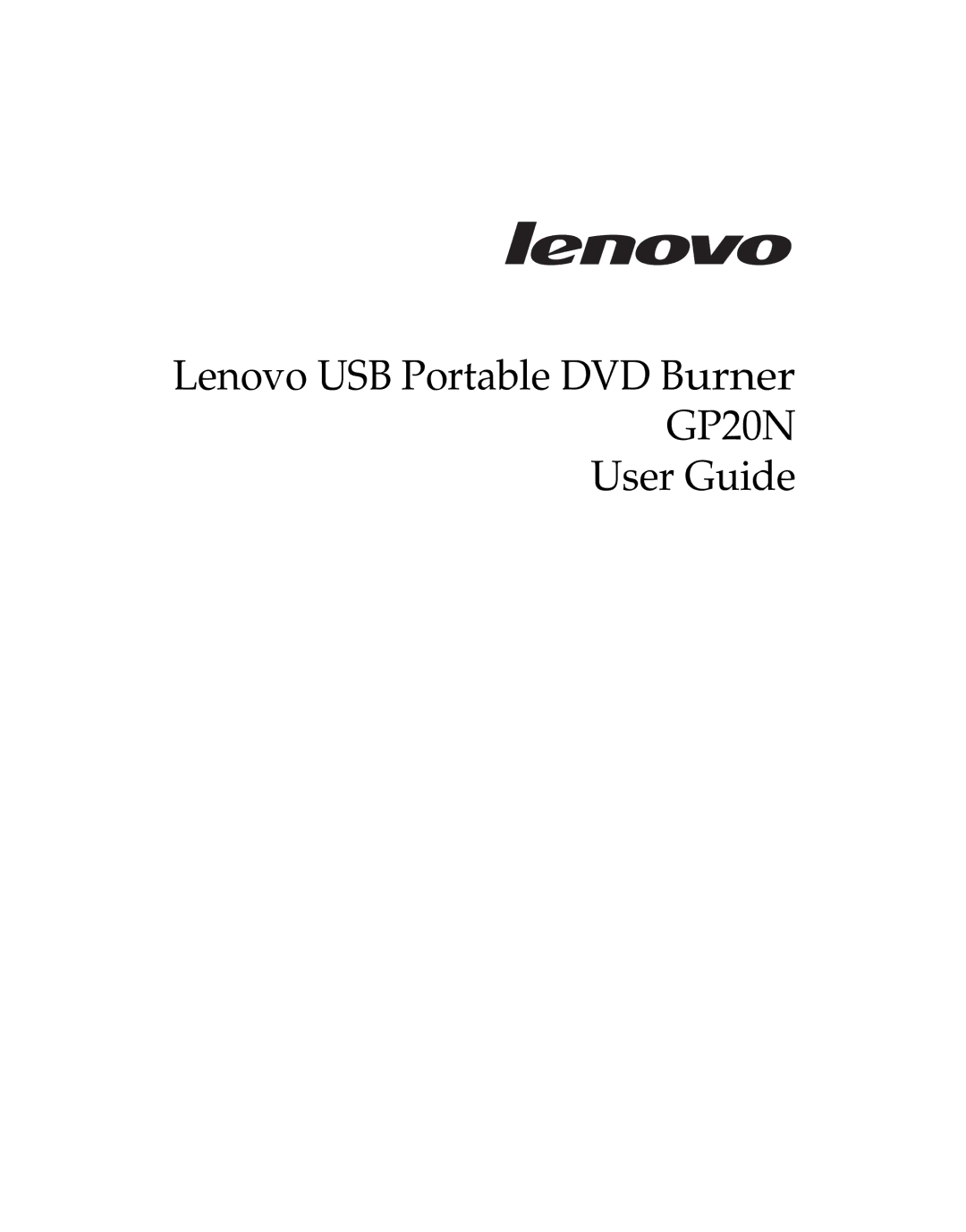 Lenovo GP20N manual 