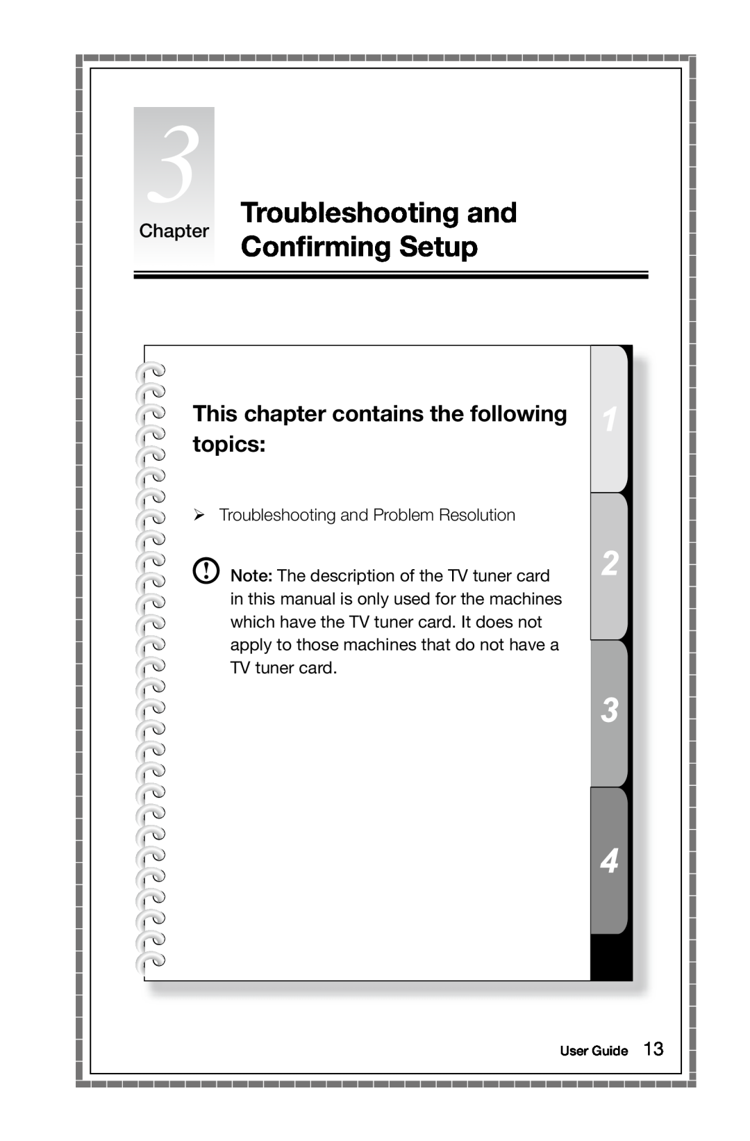 Lenovo H5S manual Troubleshooting and Chapter Confirming Setup, This chapter contains the following topics, User Guide 