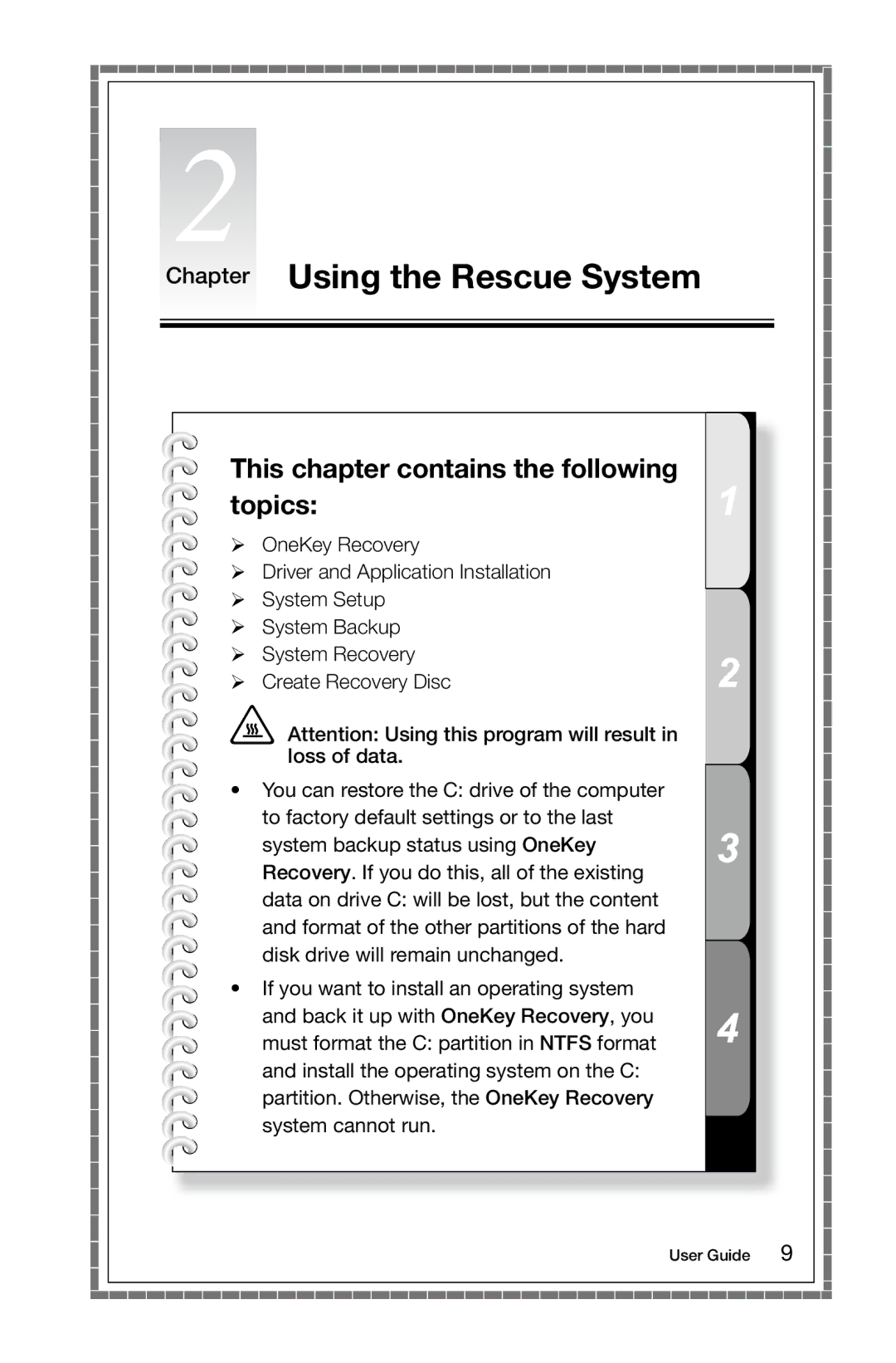 Lenovo H5S manual Chapter Using the Rescue System 