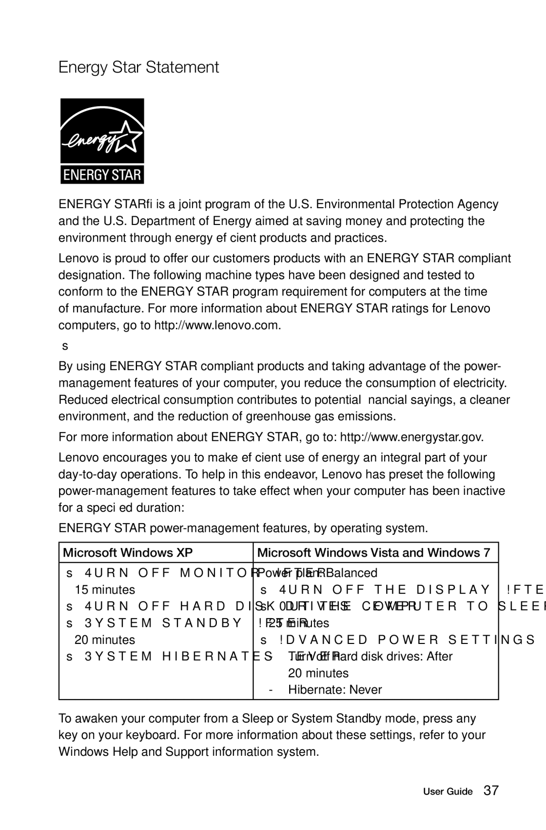 Lenovo H5S manual Energy Star Statement, 4746 