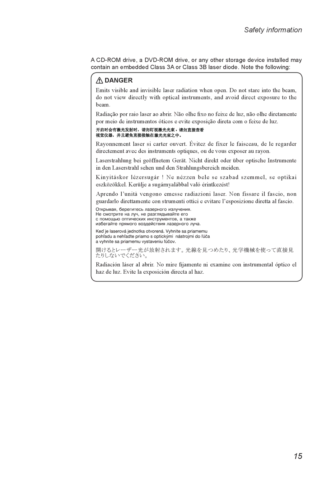 Lenovo IdeaPad 100S manual Safety information 