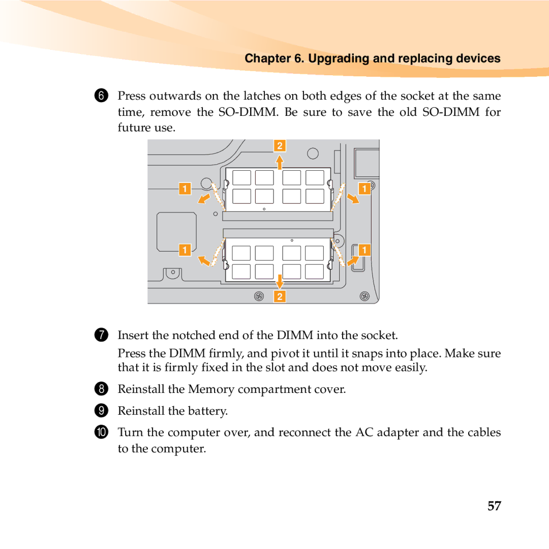 Lenovo K23 manual Upgrading and replacing devices 