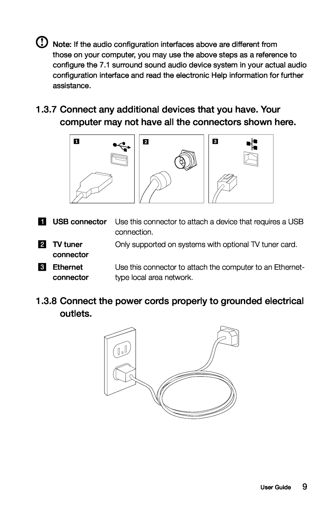 Lenovo K3 manual Connect the power cords properly to grounded electrical outlets 