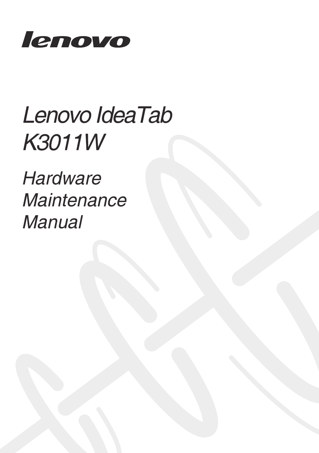 Lenovo manual Lenovo IdeaTab K3011W 