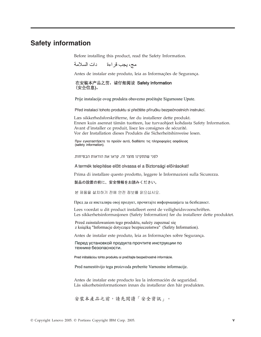 Lenovo L151 manual Safety information 