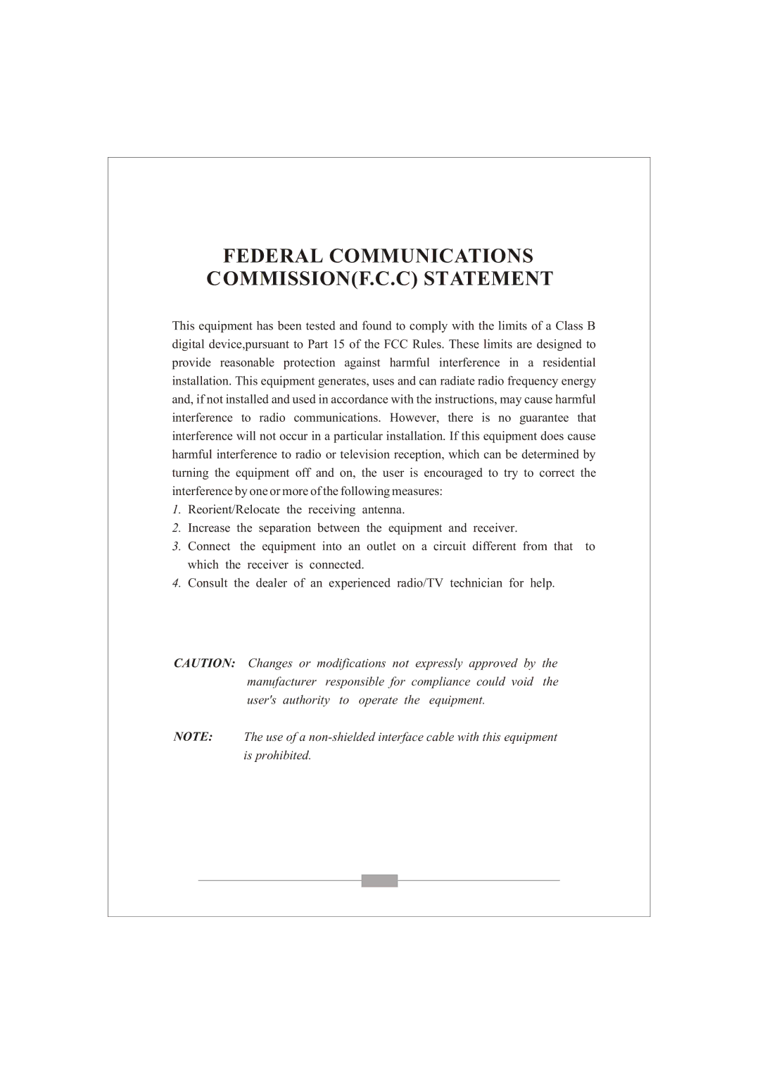 Lenovo L152 specifications Federal Communications COMMISSIONF.C.C Statement 